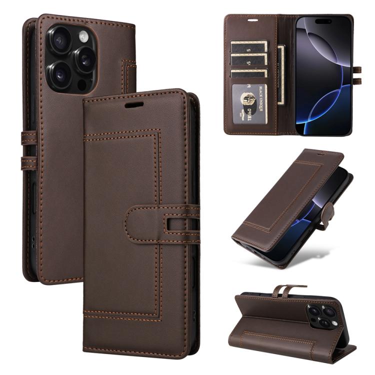 For iPhone 13 Pro Max Stitched Magnetic Buckle Leather Phone Case(Coffee)
For iPhone 13 Pro Max Stitched Magnetic Buckle Leather Phone Case(Coffee)