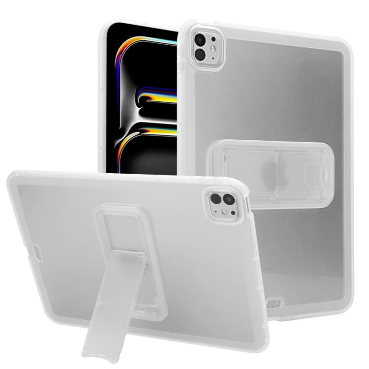 For iPad Pro 11 2025 / 2024 Semi-Transparent TPU Shockproof Tablet Case with Holder(Transparent)
For iPad Pro 11 2025 / 2024 Semi-Transparent TPU Shockproof Tablet Case with Holder(Transparent)