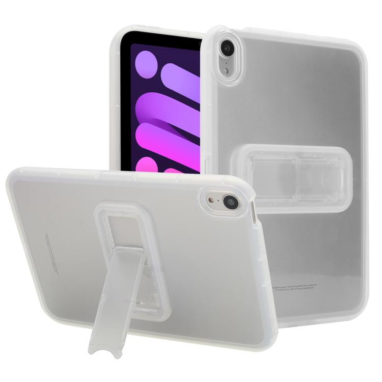 For iPad mini 6 / mini 2024 Semi-Transparent TPU Shockproof Tablet Case with Holder(Transparent)
For iPad mini 6 / mini 2024 Semi-Transparent TPU Shockproof Tablet Case with Holder(Transparent)