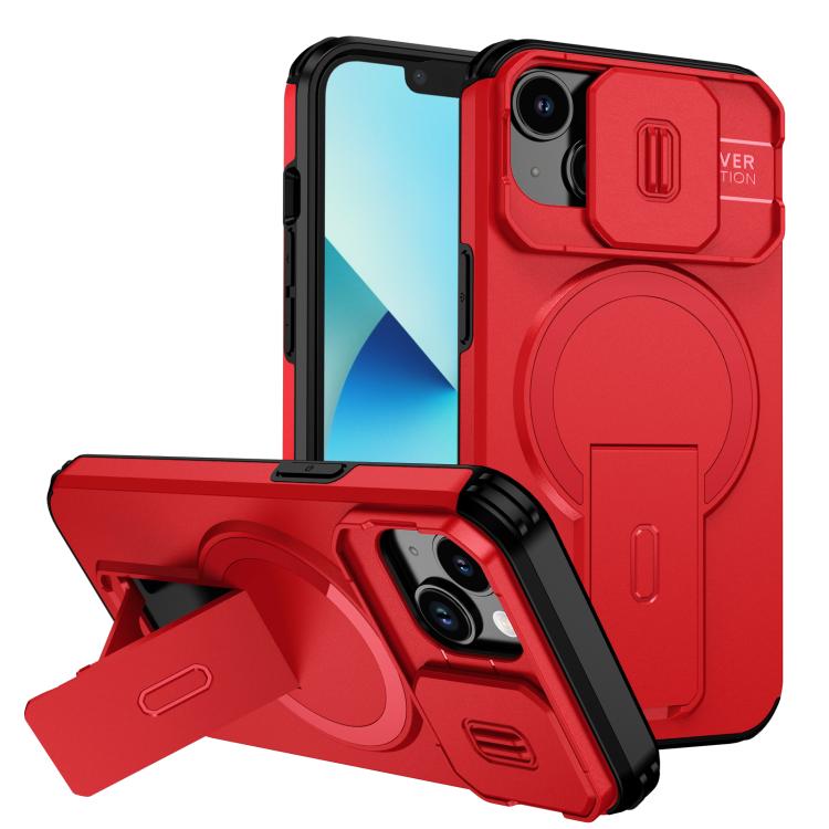 For iPhone 14 / 13 Sliding Camshield MagSafe Holder Phone Case(Red)
For iPhone 14 / 13 Sliding Camshield MagSafe Holder Phone Case(Red)