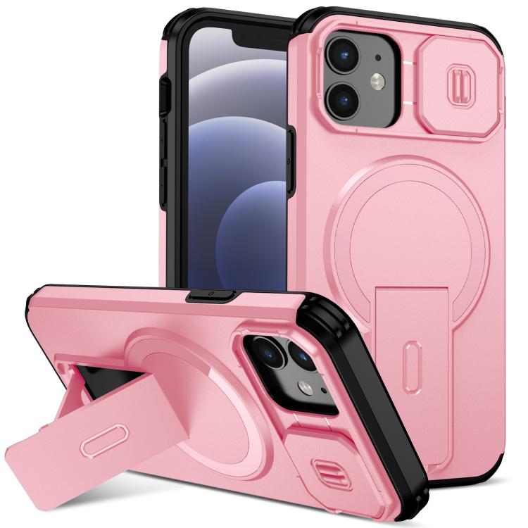 For iPhone 12 Pro / 12 Sliding Camshield MagSafe Holder Phone Case(Pink)
For iPhone 12 Pro / 12 Sliding Camshield MagSafe Holder Phone Case(Pink)