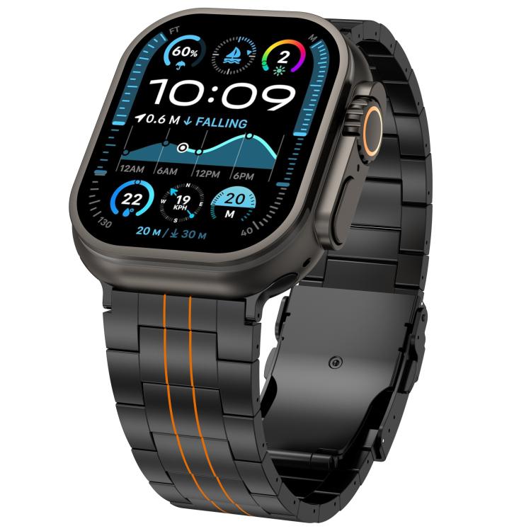 For Apple Watch 46mm / 49mm / 45mm / 44mm Three-bead Safety Clasp Titanium Alloy Watch Band(Black Orange)
For Apple Watch 46mm / 49mm / 45mm / 44mm Three-bead Safety Clasp Titanium Alloy Watch Band(Black Orange)