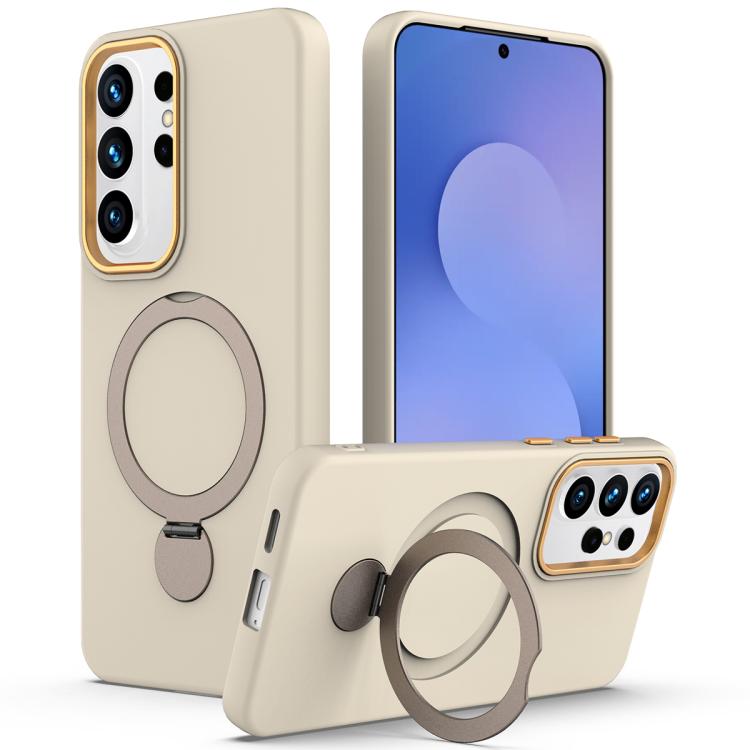 For Samsung Galaxy S26 Ultra 5G Gen1.5 Pivot Ring Holder TPU Hybrid PC Phone Case(Apricot)
For Samsung Galaxy S26 Ultra 5G Gen1.5 Pivot Ring Holder TPU Hybrid PC Phone Case(Apricot)