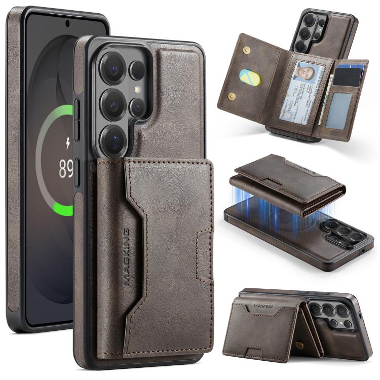 For Samsung Galaxy S26 Ultra 5G MAGKING K4 Series MagSafe RFID Tri-fold Card Bag Detachable Phone Case(Coffee)
For Samsung Galaxy S26 Ultra 5G MAGKING K4 Series MagSafe RFID Tri-fold Card Bag Detachable Phone Case(Coffee)