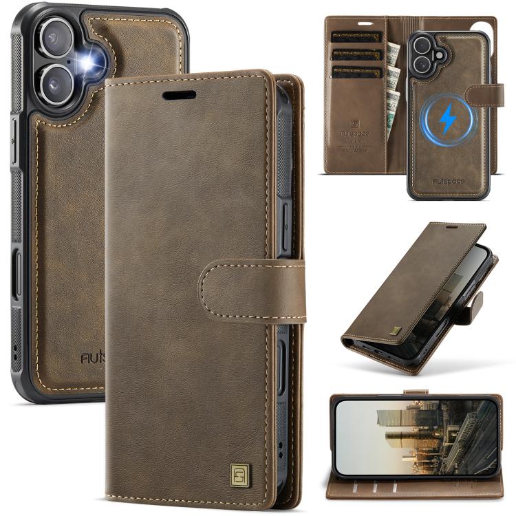 For iPhone 16 AutSpace A05 2 in 1 Retro Calf Texture MagSafe Magnetic Phone Case(Brown)
For iPhone 16 AutSpace A05 2 in 1 Retro Calf Texture MagSafe Magnetic Phone Case(Brown)