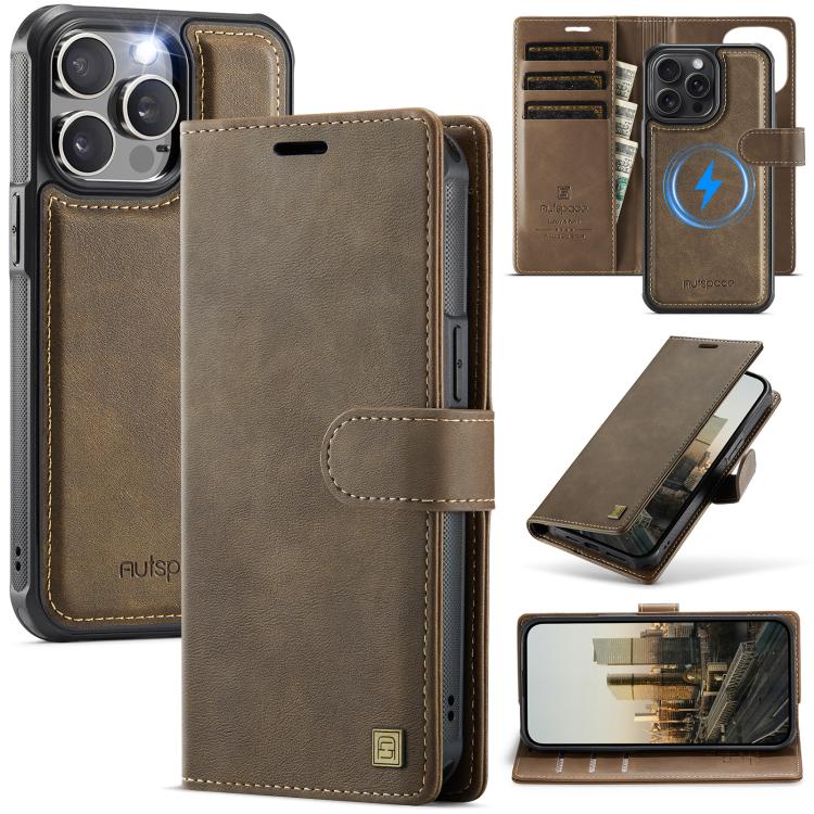 For iPhone 14 Pro Max AutSpace A05 2 in 1 Retro Calf Texture MagSafe Magnetic Phone Case(Brown)
For iPhone 14 Pro Max AutSpace A05 2 in 1 Retro Calf Texture MagSafe Magnetic Phone Case(Brown)