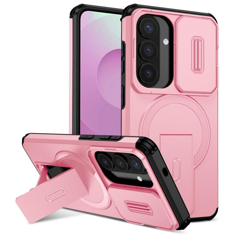 For Samsung Galaxy S26 5G Sliding Camshield MagSafe Holder Phone Case(Pink)
For Samsung Galaxy S26 5G Sliding Camshield MagSafe Holder Phone Case(Pink)
