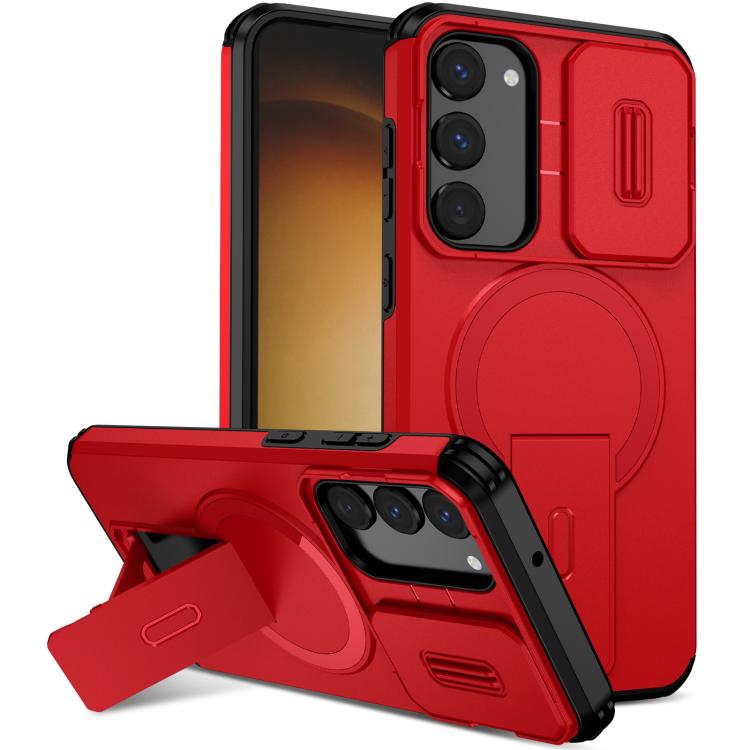 For Samsung Galaxy S23+ 5G Sliding Camshield MagSafe Holder Phone Case(Red)
For Samsung Galaxy S23+ 5G Sliding Camshield MagSafe Holder Phone Case(Red)