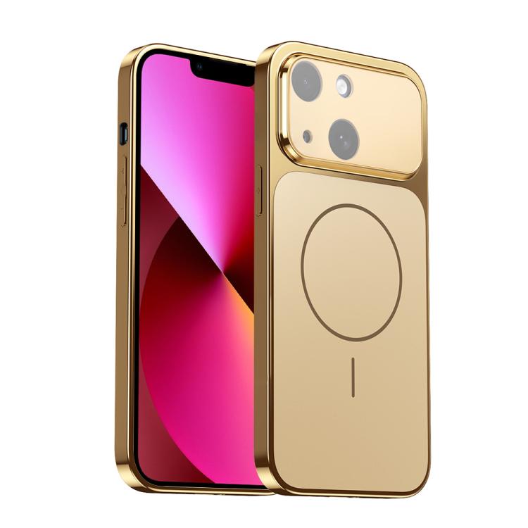 For iPhone 13 Corning Glass Plating Large Window MagSafe Phone Case(Gold)
For iPhone 13 Corning Glass Plating Large Window MagSafe Phone Case(Gold)