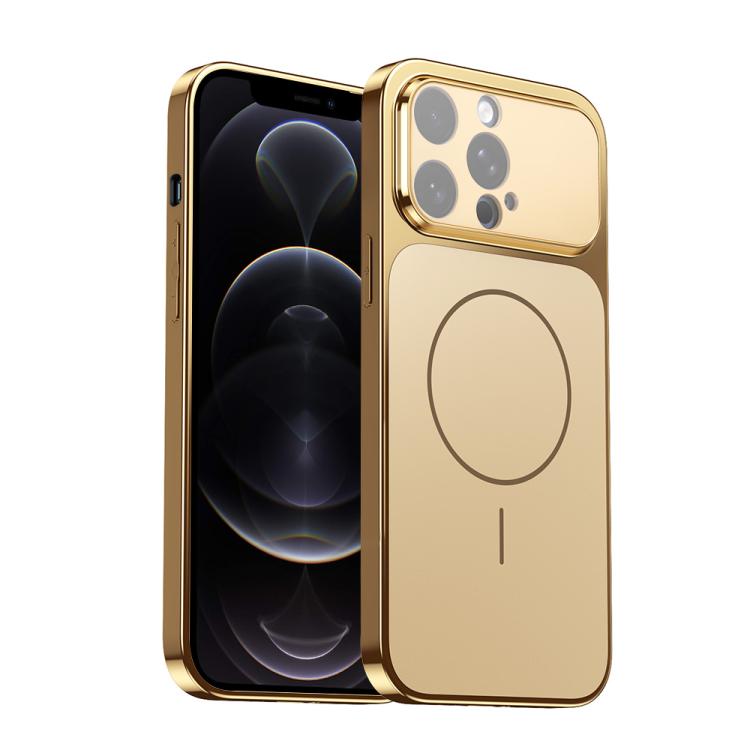 For iPhone 12 Pro Max Corning Glass Plating Large Window MagSafe Phone Case(Gold)
For iPhone 12 Pro Max Corning Glass Plating Large Window MagSafe Phone Case(Gold)