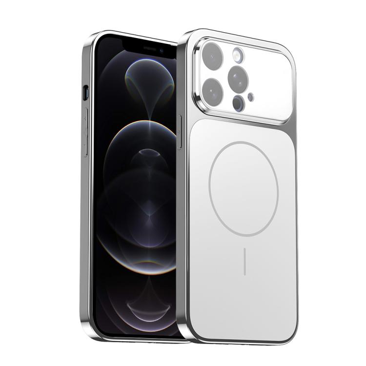 For iPhone 12 Pro Max Corning Glass Plating Large Window MagSafe Phone Case(Silver)
For iPhone 12 Pro Max Corning Glass Plating Large Window MagSafe Phone Case(Silver)