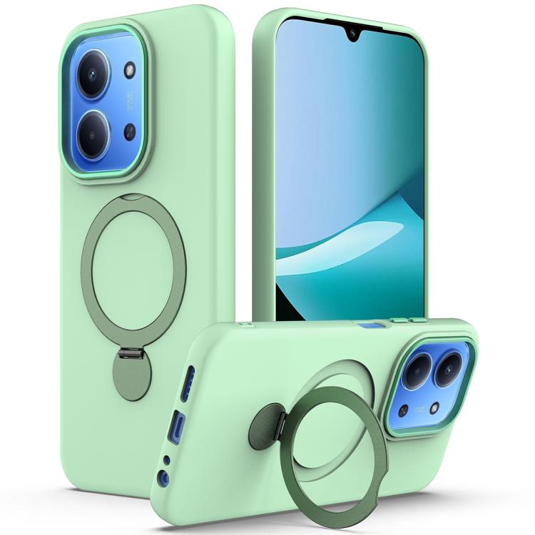 For Redmi 15C 5G / 4G EU 173mm Gen1.5 Pivot Ring Holder TPU Hybrid PC MagSafe Phone Case(Green)
For Redmi 15C 5G / 4G EU 173mm Gen1.5 Pivot Ring Holder TPU Hybrid PC MagSafe Phone Case(Green)