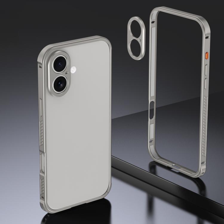 For iPhone 16 Armor Dual-side Anti-slip Metal Frame Case with Lens Cover(Grey)
For iPhone 16 Armor Dual-side Anti-slip Metal Frame Case with Lens Cover(Grey)