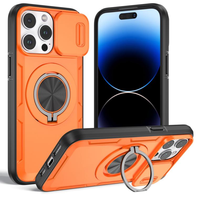 For iPhone 14 Pro Max Camshield Rotation Holder MagSafe Phone Case(Orange)
For iPhone 14 Pro Max Camshield Rotation Holder MagSafe Phone Case(Orange)