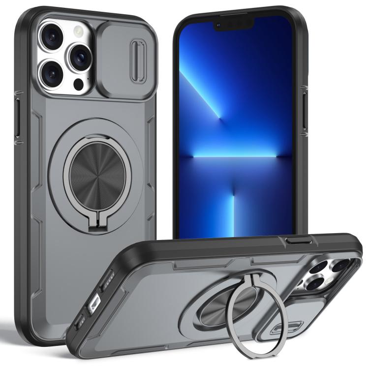 For iPhone 13 Pro Camshield Rotation Holder MagSafe Phone Case(Grey)
For iPhone 13 Pro Camshield Rotation Holder MagSafe Phone Case(Grey)