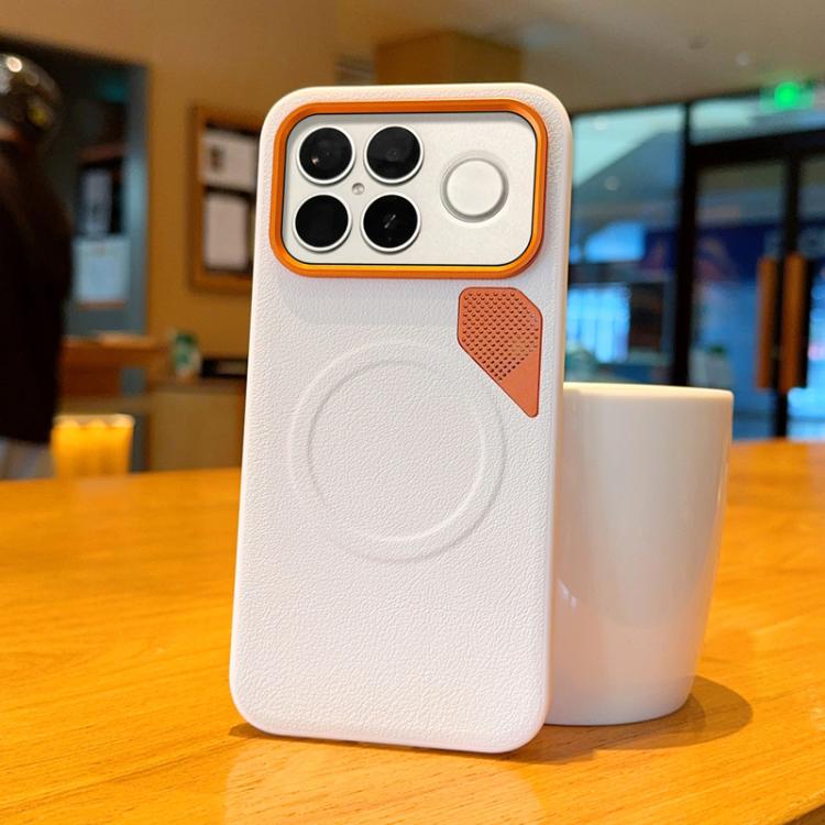 For Redmi K90 Pro Max / Poco F8 Ultra PC + TPU + Leather Cooling Holes MagSafe Phone Case(White)
For Redmi K90 Pro Max / Poco F8 Ultra PC + TPU + Leather Cooling Holes MagSafe Phone Case(White)