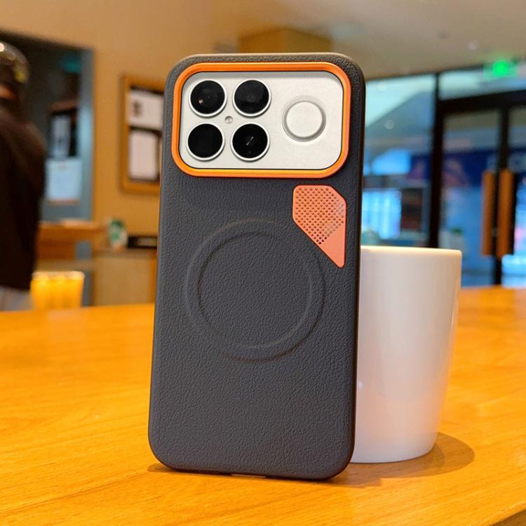 For Redmi K90 / Poco F8 Pro PC + TPU + Leather Cooling Holes MagSafe Phone Case(Black)
For Redmi K90 / Poco F8 Pro PC + TPU + Leather Cooling Holes MagSafe Phone Case(Black)