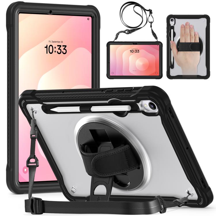For Samsung Galaxy Tab S11 Heavy Duty Hybrid Tablet Case with Hand Grip & Strap(Black Transparent)
For Samsung Galaxy Tab S11 Heavy Duty Hybrid Tablet Case with Hand Grip & Strap(Black Transparent)