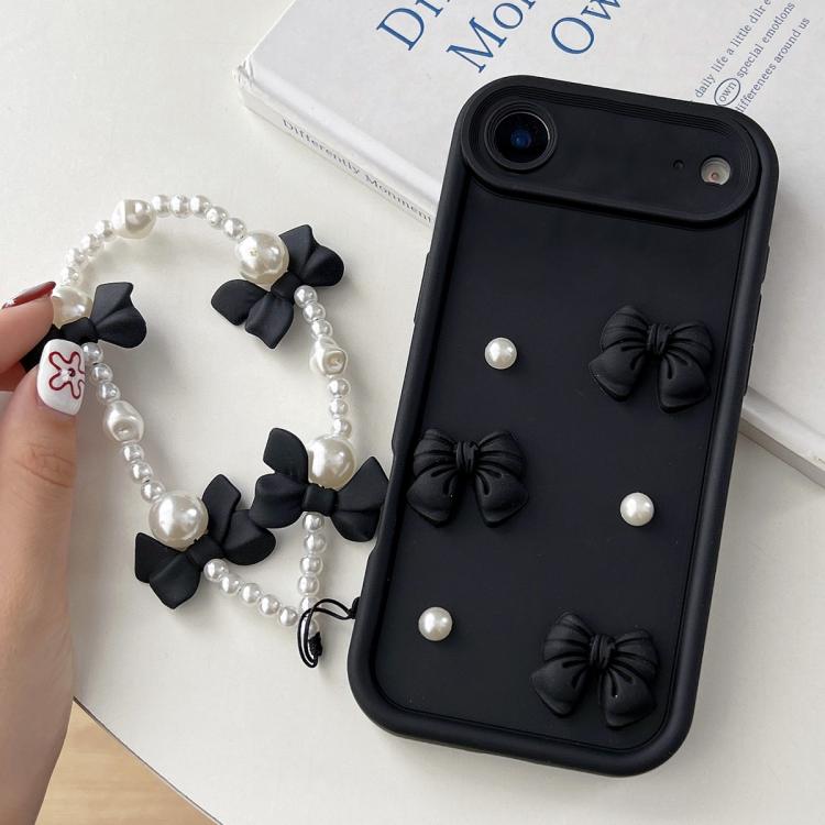 For iPhone Air Soft Silicone 3D Bowknot Pearl Phone Case with Beaded Wrist Strap(Black)
For iPhone Air Soft Silicone 3D Bowknot Pearl Phone Case with Beaded Wrist Strap(Black)