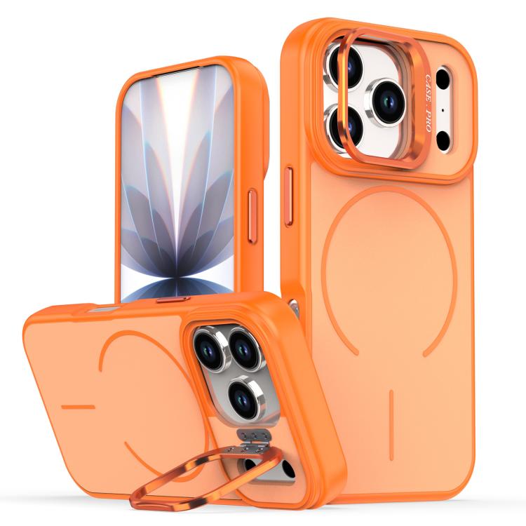 For iPhone 17 Pro Bright Color Contrast Skin-feel Camera Bracket Magsafe Phone Case(Orange)
For iPhone 17 Pro Bright Color Contrast Skin-feel Camera Bracket Magsafe Phone Case(Orange)