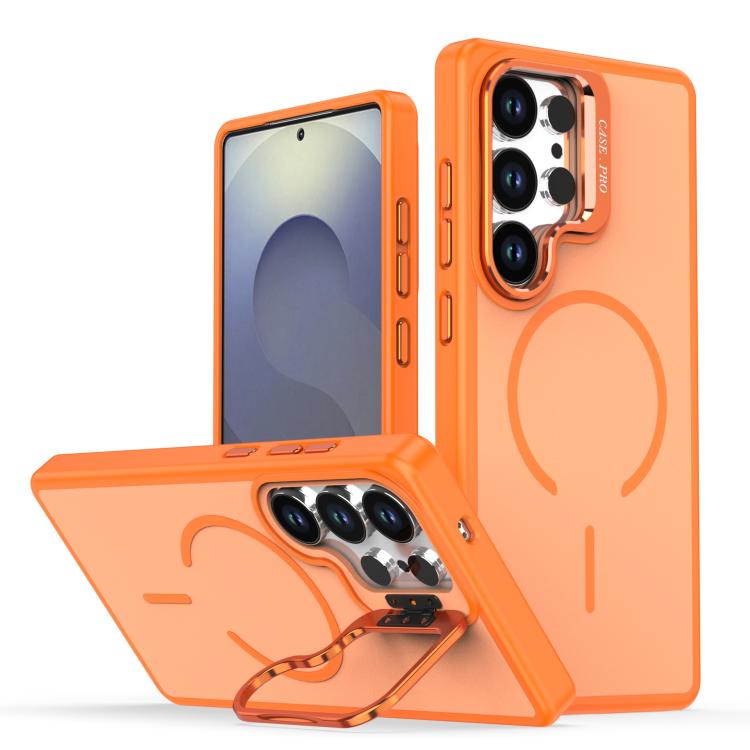 For Samsung Galaxy S26 Ultra 5G Bright Color Contrast Skin-feel Camera Bracket Magsafe Phone Case(Orange)
For Samsung Galaxy S26 Ultra 5G Bright Color Contrast Skin-feel Camera Bracket Magsafe Phone Case(Orange)