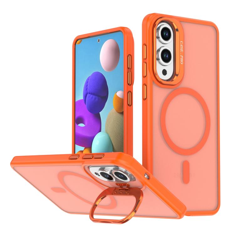 For Samsung Galaxy S25 Edge 5G Bright Color Frosted Skin-feel Camera Bracket Magsafe Phone Case(Orange)
For Samsung Galaxy S25 Edge 5G Bright Color Frosted Skin-feel Camera Bracket Magsafe Phone Case(Orange)