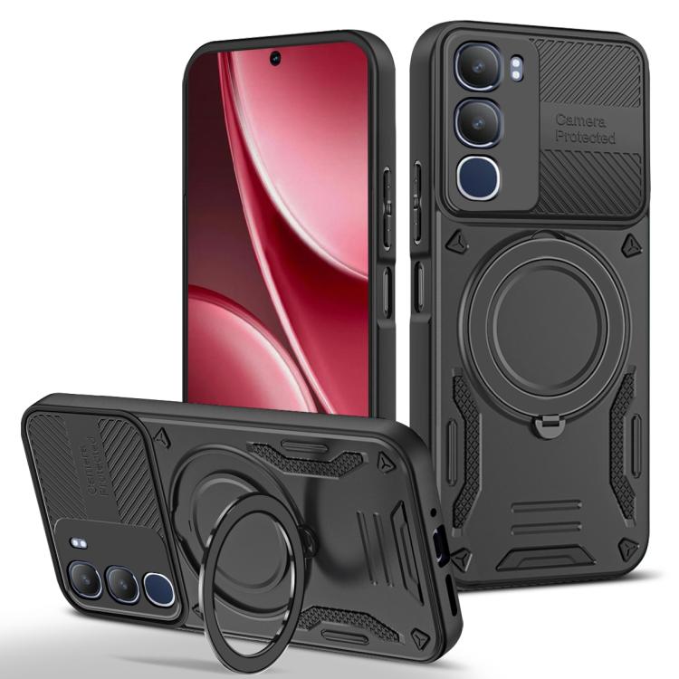 For vivo Y31 5G 2025 / Y21d MagSafe 2 in 1 TPU Phone Case with Rotating Holder(Black)
For vivo Y31 5G 2025 / Y21d MagSafe 2 in 1 TPU Phone Case with Rotating Holder(Black)