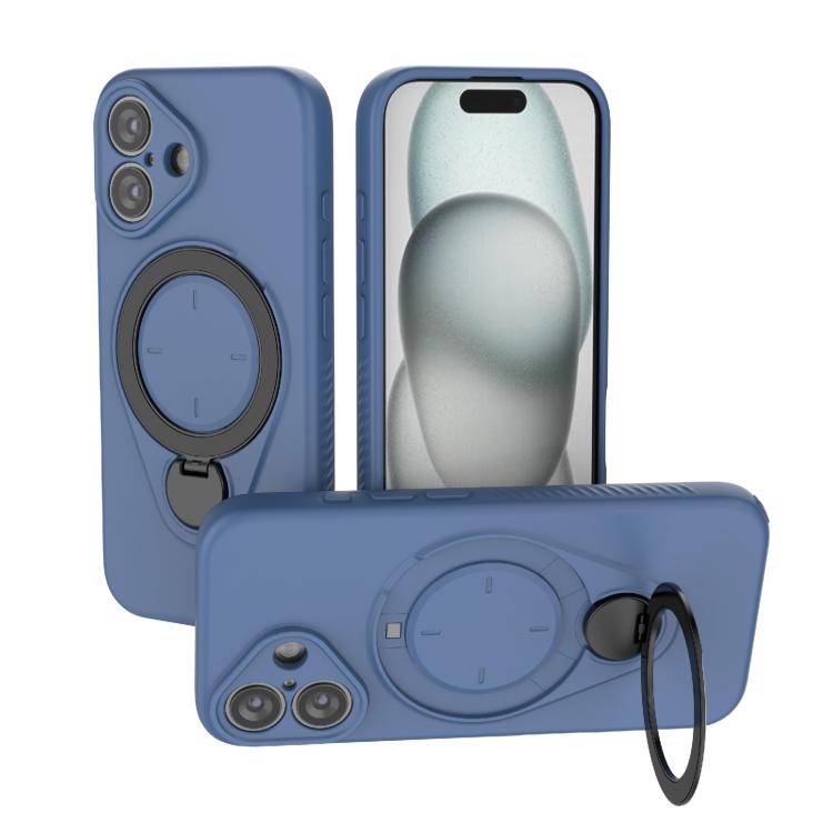 For iPhone 16 Plus Ring Shield MagSafe TPU Phone Case with 360 Degree Rotating Holder(Blue)
For iPhone 16 Plus Ring Shield MagSafe TPU Phone Case with 360 Degree Rotating Holder(Blue)