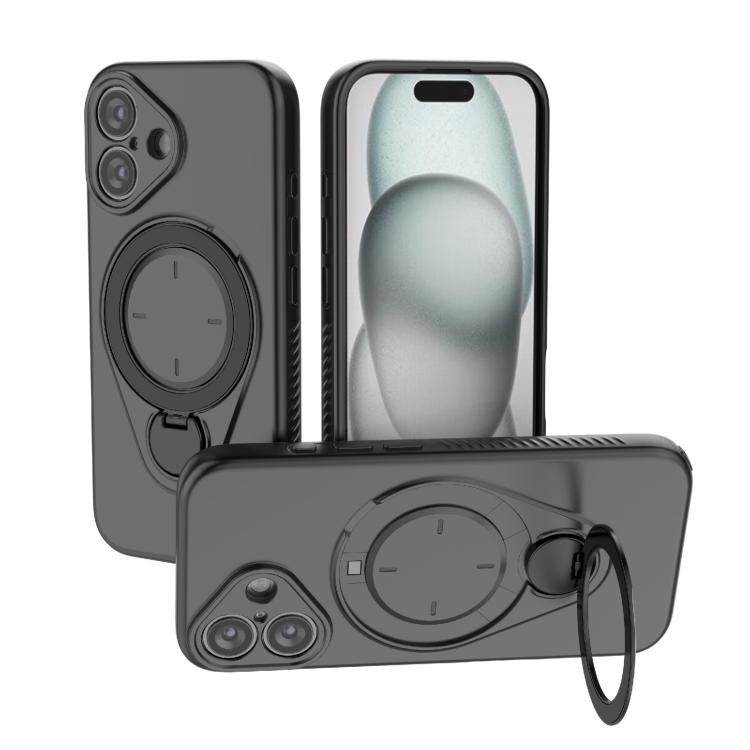 For iPhone 16 Ring Shield MagSafe TPU Phone Case with 360 Degree Rotating Holder(Black)
For iPhone 16 Ring Shield MagSafe TPU Phone Case with 360 Degree Rotating Holder(Black)