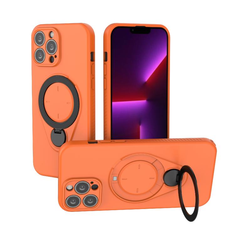 For iPhone 13 Pro Max Ring Shield MagSafe TPU Phone Case with 360 Degree Rotating Holder(Orange)
For iPhone 13 Pro Max Ring Shield MagSafe TPU Phone Case with 360 Degree Rotating Holder(Orange)