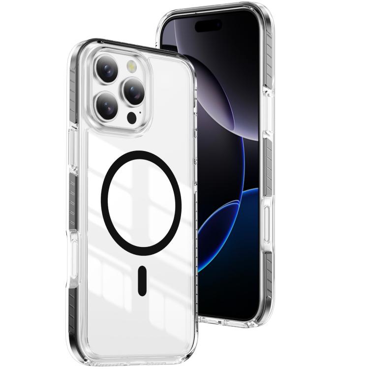For iPhone 16 Pro Max Crystal Shield Clear Magnetic Acrylic Hybrid TPU Phone Case(Black)
For iPhone 16 Pro Max Crystal Shield Clear Magnetic Acrylic Hybrid TPU Phone Case(Black)