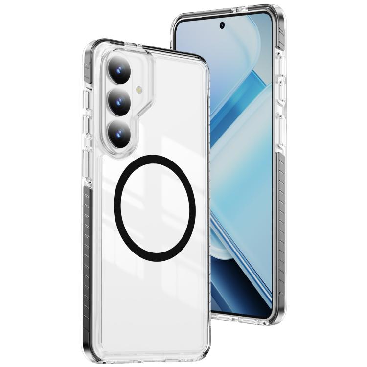 For Samsung Galaxy S26 5G Crystal Shield Clear Magnetic Acrylic Hybrid TPU Phone Case(Black)
For Samsung Galaxy S26 5G Crystal Shield Clear Magnetic Acrylic Hybrid TPU Phone Case(Black)