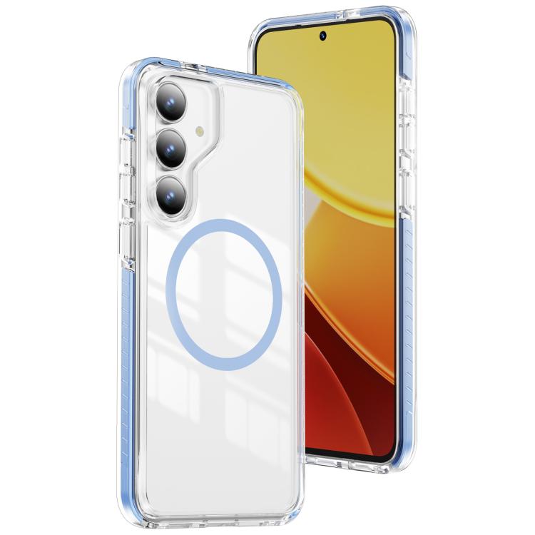 For Samsung Galaxy S25 FE 5G Crystal Shield Clear Magnetic Acrylic Hybrid TPU Phone Case(Blue)
For Samsung Galaxy S25 FE 5G Crystal Shield Clear Magnetic Acrylic Hybrid TPU Phone Case(Blue)