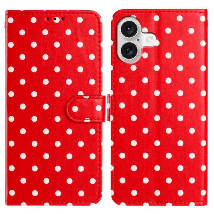 For iPhone 17 Small Dots Pattern Vegan Leather Phone Case(Red)
For iPhone 17 Small Dots Pattern Vegan Leather Phone Case(Red)