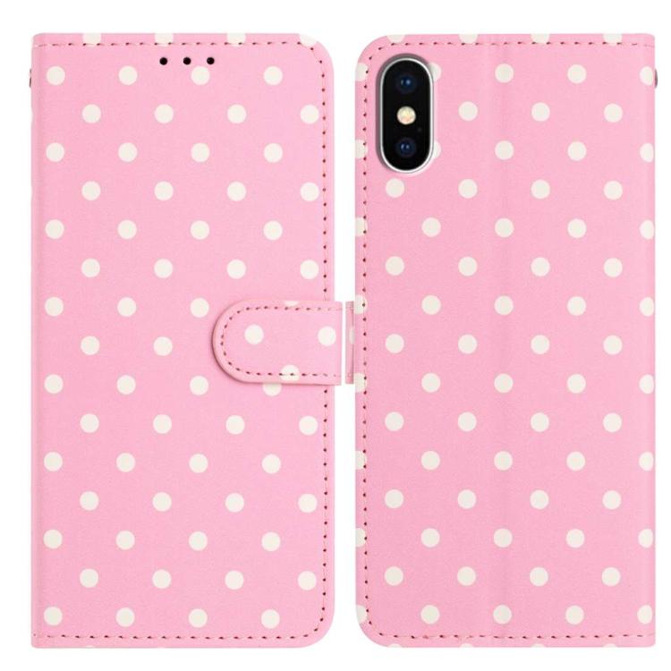 For iPhone XS Max Small Dots Pattern Vegan Leather Phone Case(Pink)
For iPhone XS Max Small Dots Pattern Vegan Leather Phone Case(Pink)