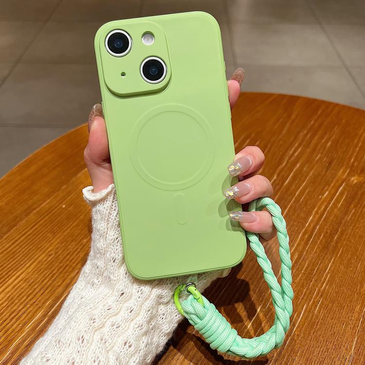 For iPhone 13 Solid Color Liquid Silicone Magnetic Phone Case with Lanyard(Matcha Green)
For iPhone 13 Solid Color Liquid Silicone Magnetic Phone Case with Lanyard(Matcha Green)