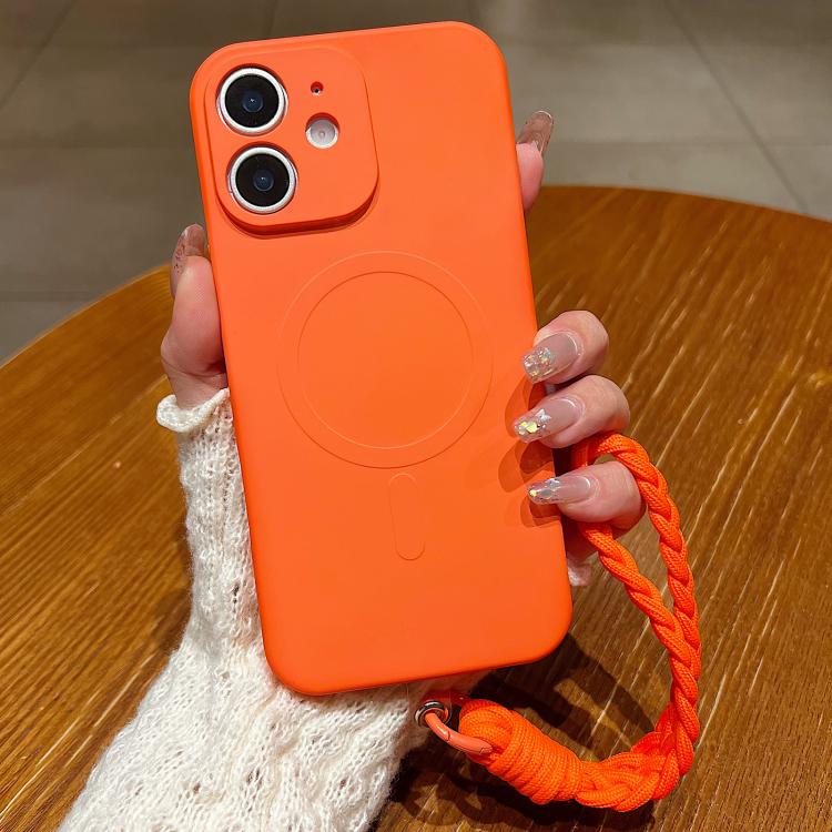 For iPhone 11 Solid Color Liquid Silicone Magnetic Phone Case with Lanyard(Orange)
For iPhone 11 Solid Color Liquid Silicone Magnetic Phone Case with Lanyard(Orange)