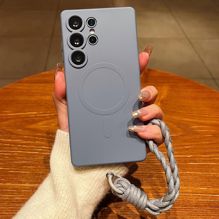 For Samsung Galaxy S21 Ultra 5G Solid Color Liquid Silicone Magnetic Phone Case with Lanyard(Grey)
For Samsung Galaxy S21 Ultra 5G Solid Color Liquid Silicone Magnetic Phone Case with Lanyard(Grey)
