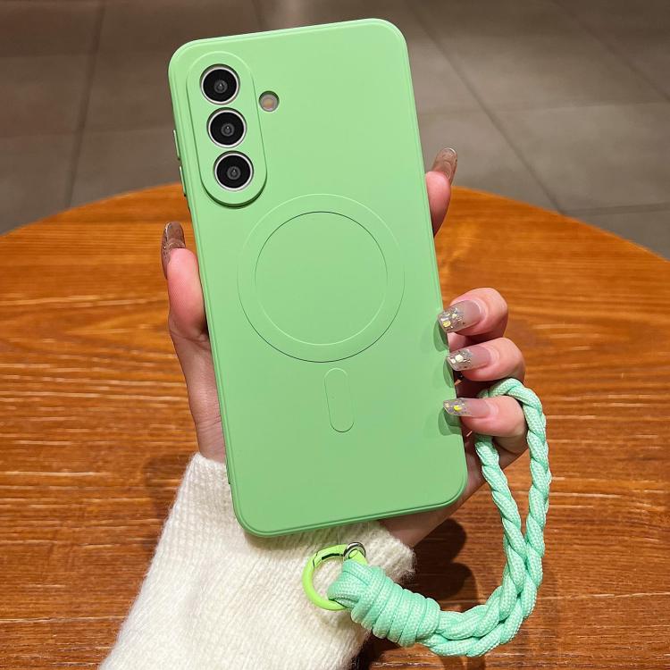 For Samsung Galaxy S26 5G Solid Color Liquid Silicone Magnetic Phone Case with Lanyard(Matcha Green)
For Samsung Galaxy S26 5G Solid Color Liquid Silicone Magnetic Phone Case with Lanyard(Matcha Green)