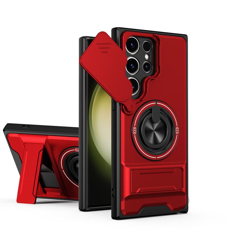 For Samsung Galaxy S23 Ultra 5G Lens Sliding Window Multifunctional Magnetic Shockproof Phone Case(Red)
For Samsung Galaxy S23 Ultra 5G Lens Sliding Window Multifunctional Magnetic Shockproof Phone Case(Red)