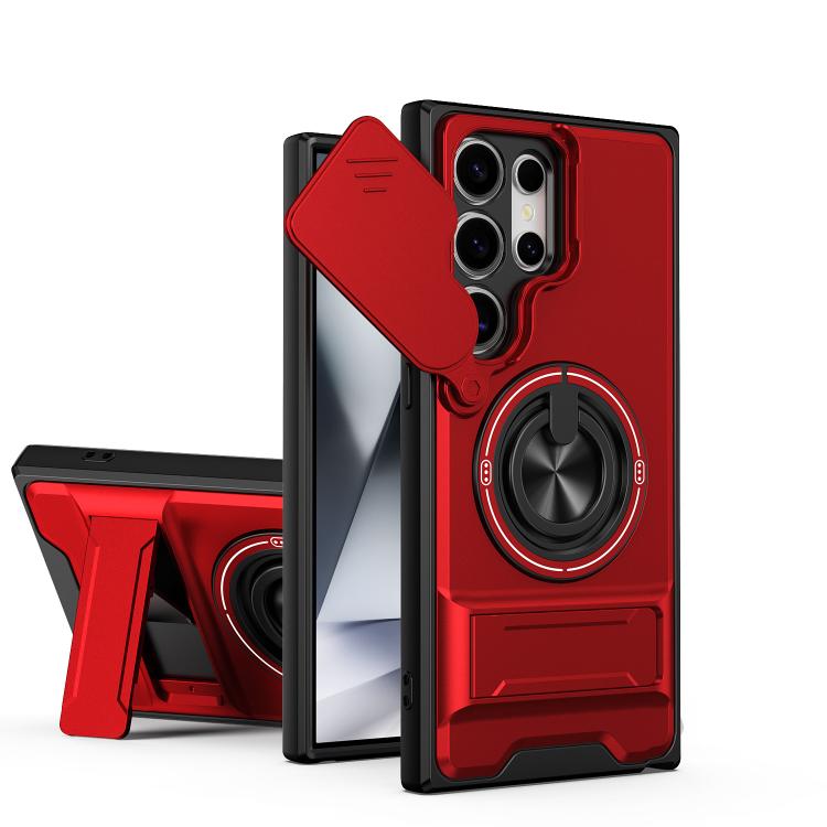 For Samsung Galaxy S24 Ultra 5G Lens Sliding Window Multifunctional Magnetic Shockproof Phone Case(Red)
For Samsung Galaxy S24 Ultra 5G Lens Sliding Window Multifunctional Magnetic Shockproof Phone Case(Red)