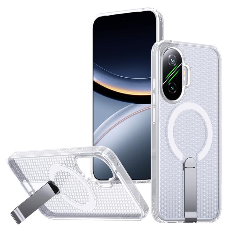 For Xiaomi Poco F7 / Redmi Turbo 4 Pro Honeycomb Cooling MagSafe Holder Phone Case(Frosted Transparent)
For Xiaomi Poco F7 / Redmi Turbo 4 Pro Honeycomb Cooling MagSafe Holder Phone Case(Frosted Transparent)
