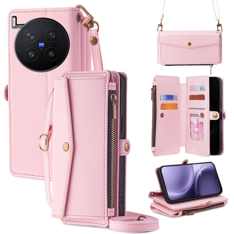For vivo X300 Pro 5G Zipper Wallet Side Buckle Crossbody Lanyard Leather Phone Case(Rose Gold)
For vivo X300 Pro 5G Zipper Wallet Side Buckle Crossbody Lanyard Leather Phone Case(Rose Gold)