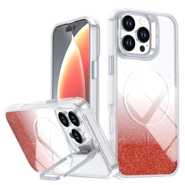 For iPhone 16 Pro Glitter Gradient Magnetic Lens Frame Holder Phone Case(Red)
For iPhone 16 Pro Glitter Gradient Magnetic Lens Frame Holder Phone Case(Red)