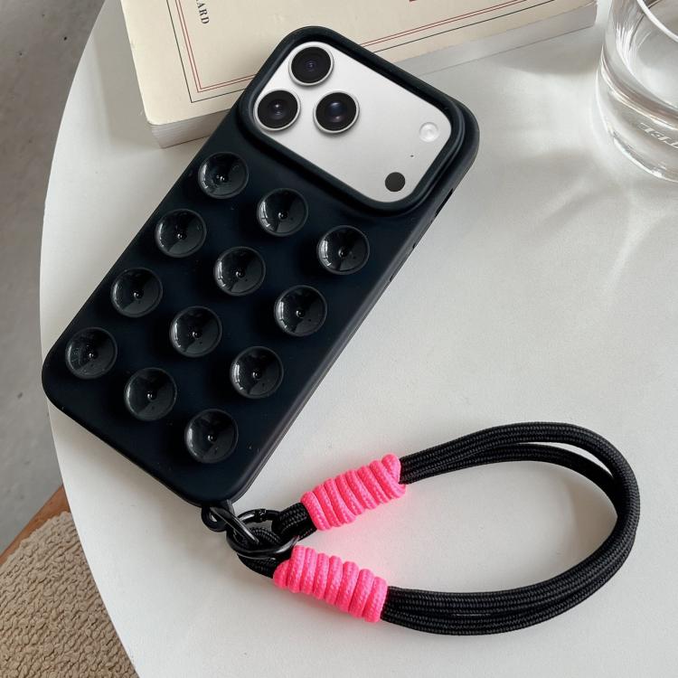 For iPhone 17 Pro Simple Suction Cup Silicone Phone Case with Lanyard(Black)
For iPhone 17 Pro Simple Suction Cup Silicone Phone Case with Lanyard(Black)