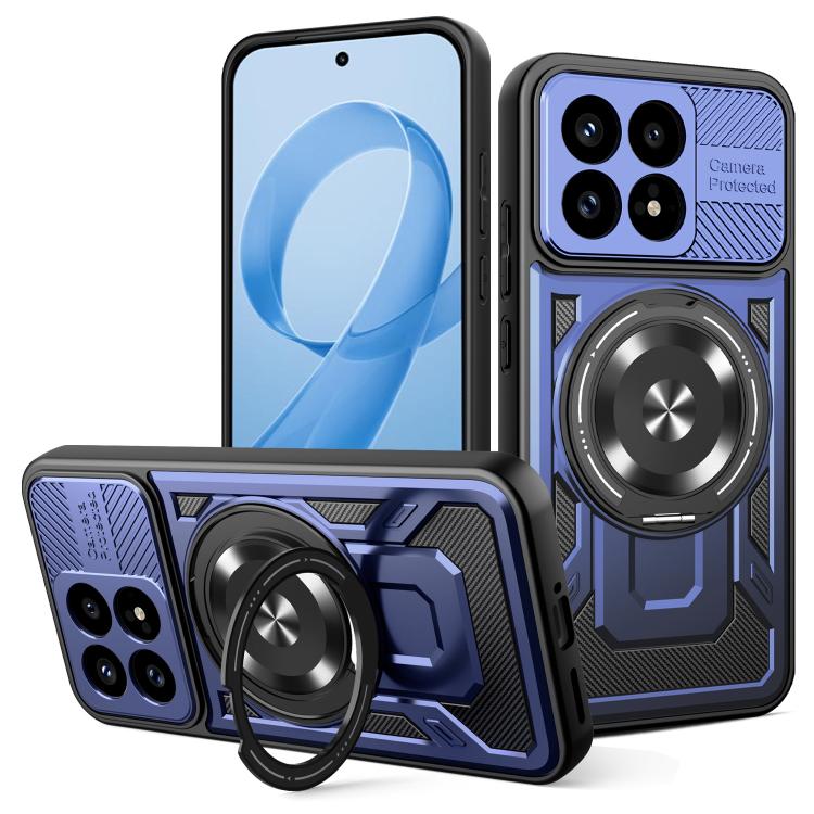 For Redmi K90 / Poco F8 Pro Armor Rotating Holder MagSafe Phone Case(Blue)
For Redmi K90 / Poco F8 Pro Armor Rotating Holder MagSafe Phone Case(Blue)