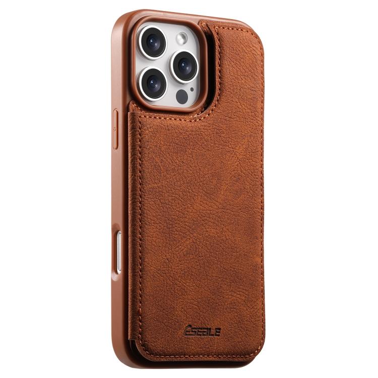For iPhone 16 Pro ESEBLE Retro Texture Double Buckle Card Slot Phone Case(Brown)
For iPhone 16 Pro ESEBLE Retro Texture Double Buckle Card Slot Phone Case(Brown)
