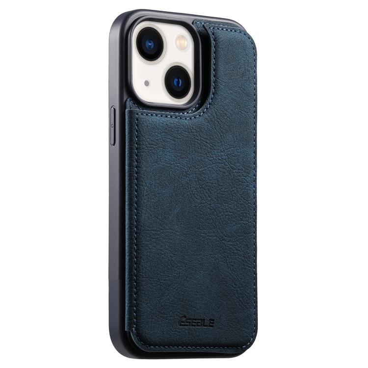 For iPhone 14 / 13 ESEBLE Retro Texture Double Buckle Card Slot Phone Case(Blue)
For iPhone 14 / 13 ESEBLE Retro Texture Double Buckle Card Slot Phone Case(Blue)