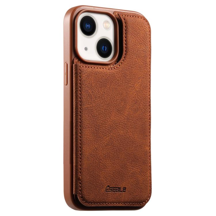 For iPhone 14 / 13 ESEBLE Retro Texture Double Buckle Card Slot Phone Case(Brown)
For iPhone 14 / 13 ESEBLE Retro Texture Double Buckle Card Slot Phone Case(Brown)