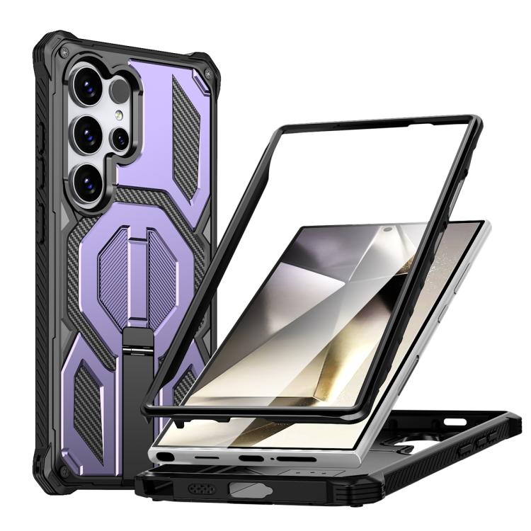 For Samsung Galaxy S24 Ultra 5G Hidden Metal Holder Magnetic Shockproof Phone Case(Purple)
For Samsung Galaxy S24 Ultra 5G Hidden Metal Holder Magnetic Shockproof Phone Case(Purple)